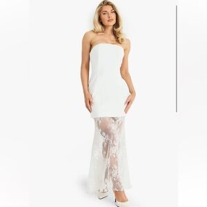 Boohoo Premium Structured Lace Maxi Dress